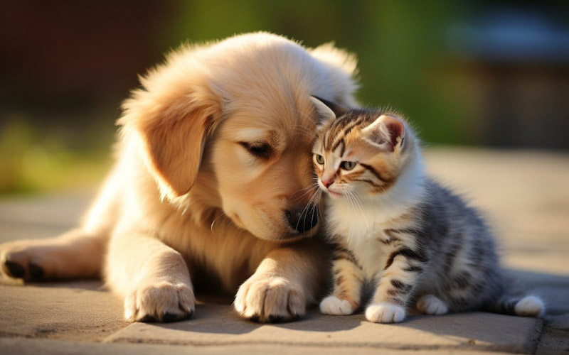 Cat and dog behavior